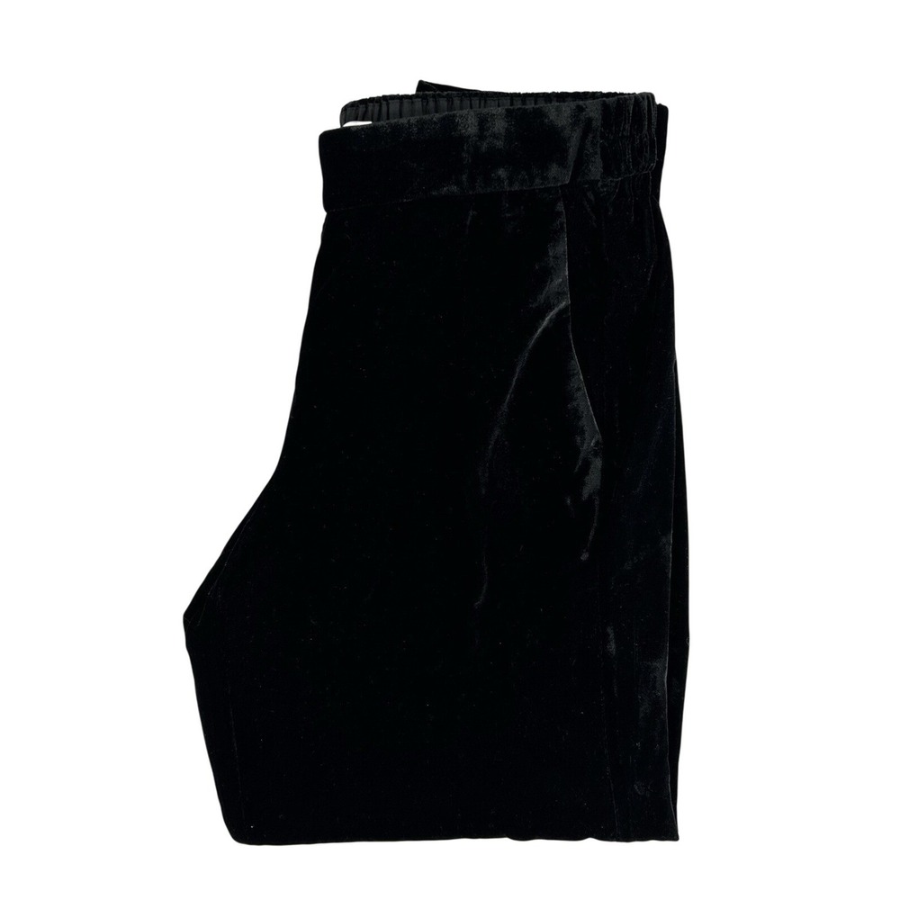 J.Crew Mercantile Black Velvet Pull On Tapered Pants K2036 Womens 6 NEW